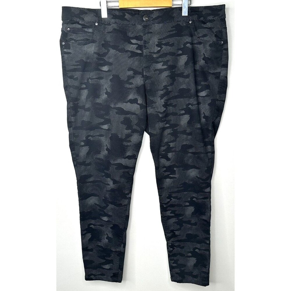 d/C Womens Jeans Camouflage Legging Jeggings Stretch Black Plus Size 24